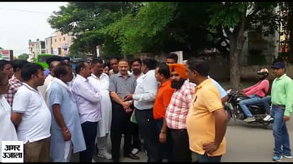 Chandigarh's mayor arun sood inspecting flyover project