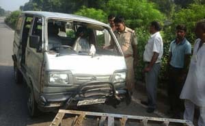 van accident