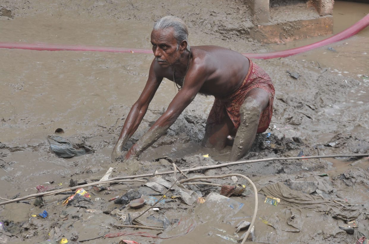 The camp doctor in the flood affected areas