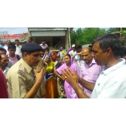 narnaul news, rain water, drain, ladies, highway, jam