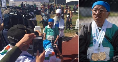 Man Kaur got 'The Sikh Life Time Achievement Award' in Canada