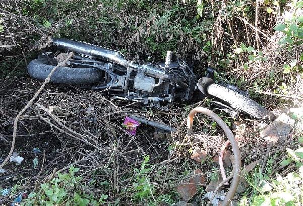 Threw the bike into the ditch in Almora