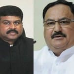 जेपी नड्डा (दाएं) और धर्मेंद्र प्रधान