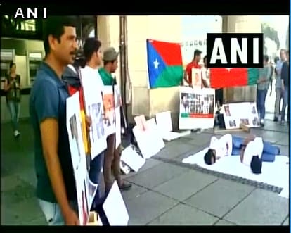 Baloch activists hold protest in Munich against Pakistan atrocities in Balochistan