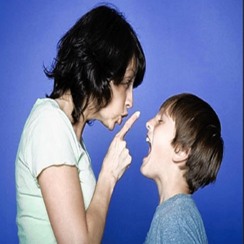 beating behind the head of a child