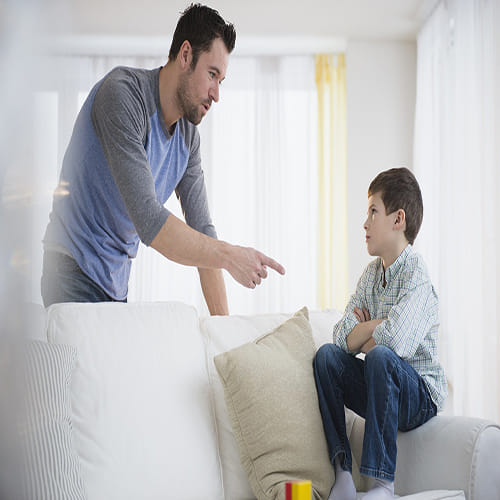 beating behind the head of a child
