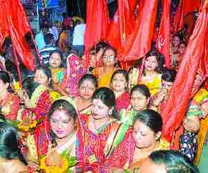 Rani sati procession in city.