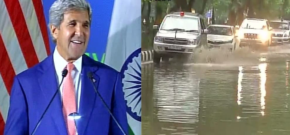 john kerry reaches iit delhi, asks students you must have needed boats to reach here 