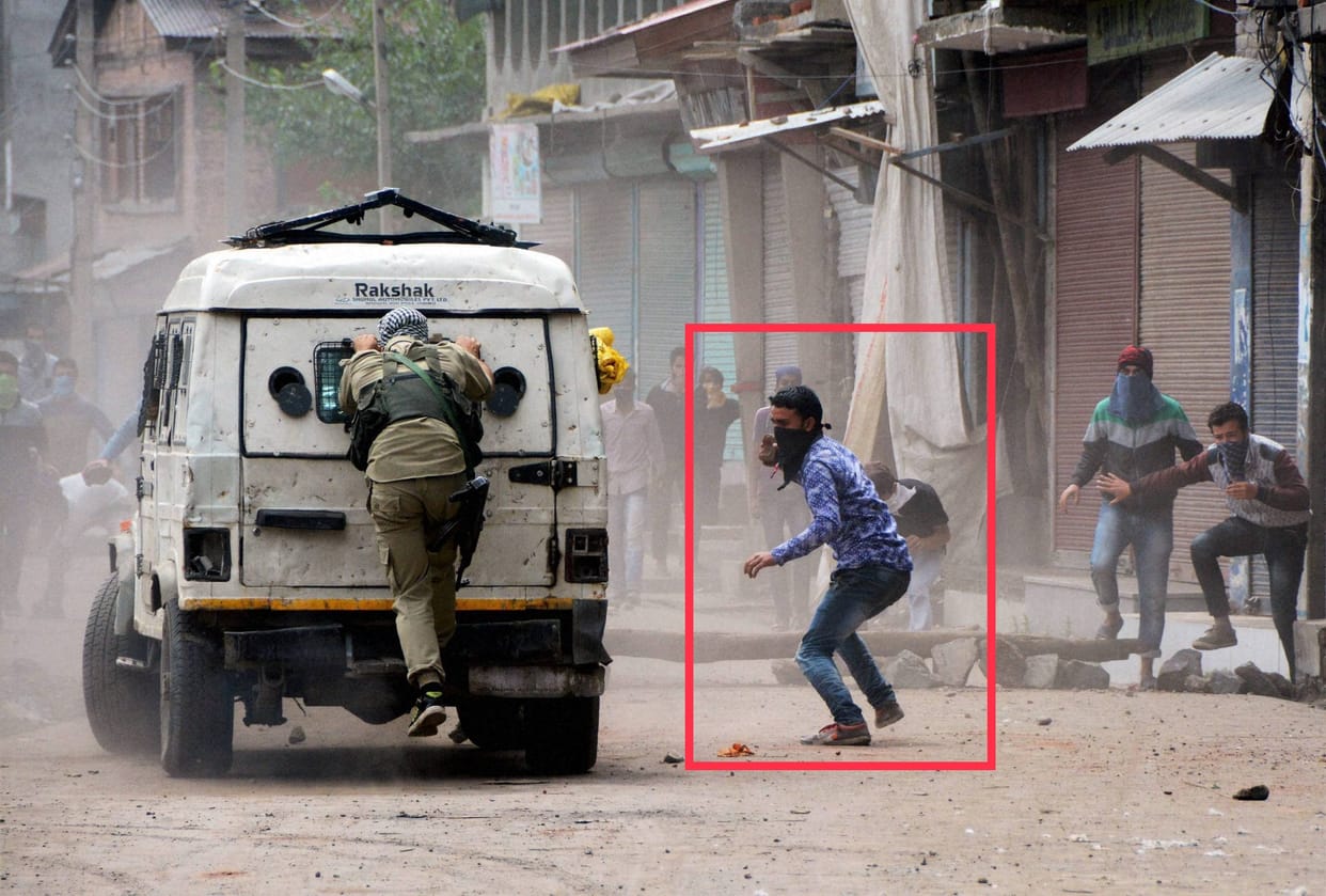 Stone pelting continue in Kashmir