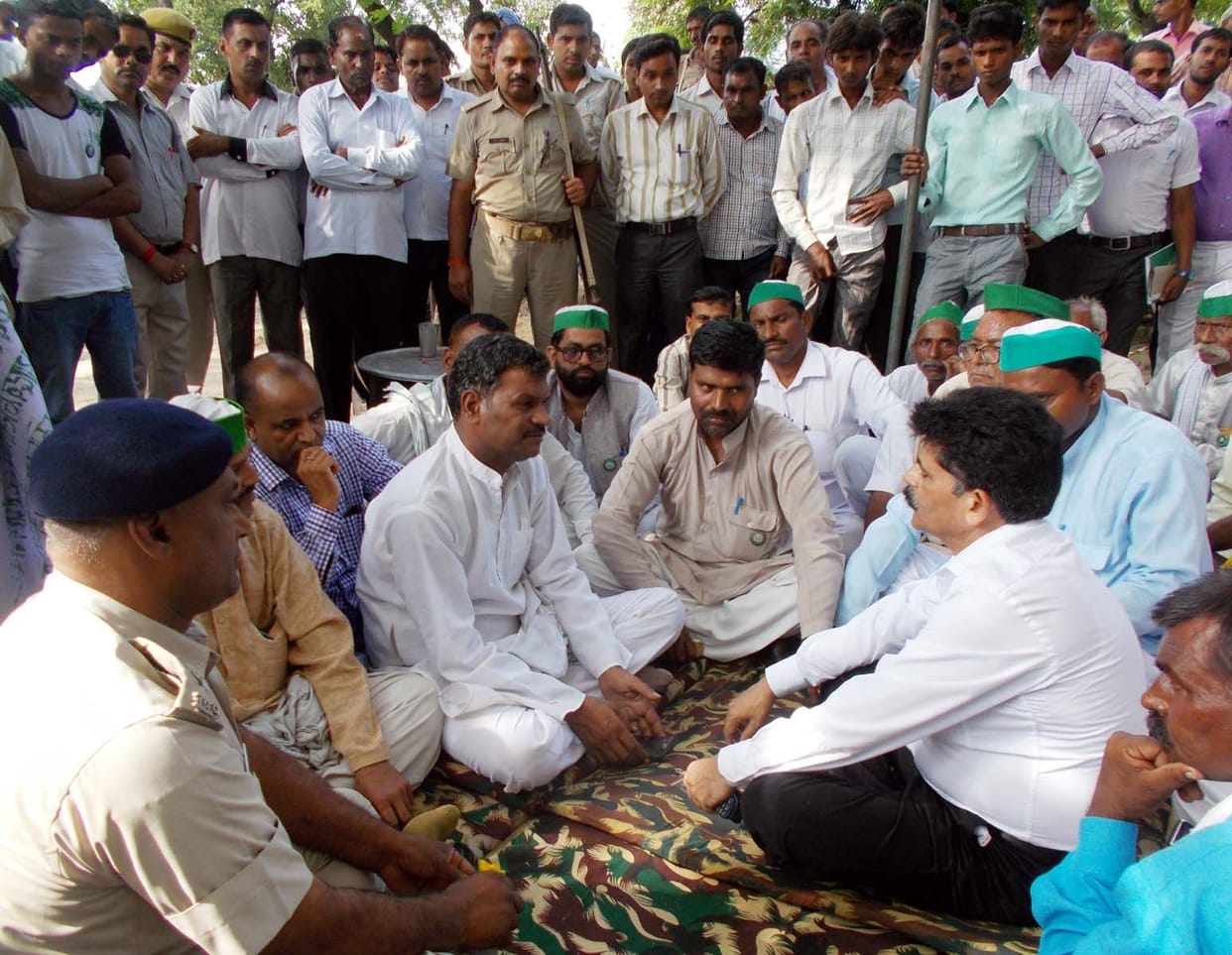 kisan organisations demonstration end