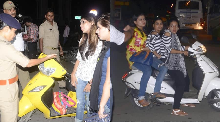 checking by hazratganj traffic police in lucknow