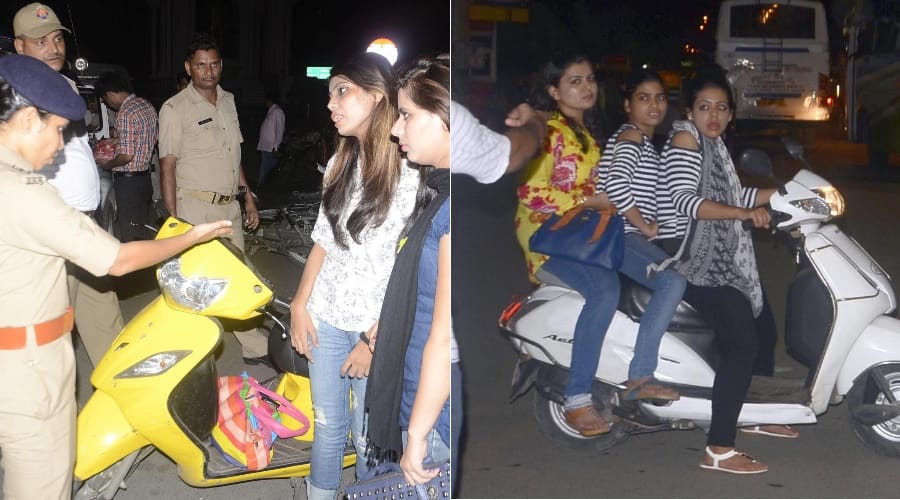 checking by hazratganj traffic police in lucknow