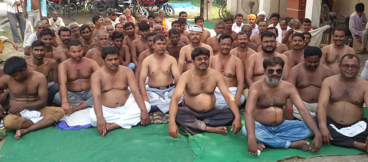 pradhan protested