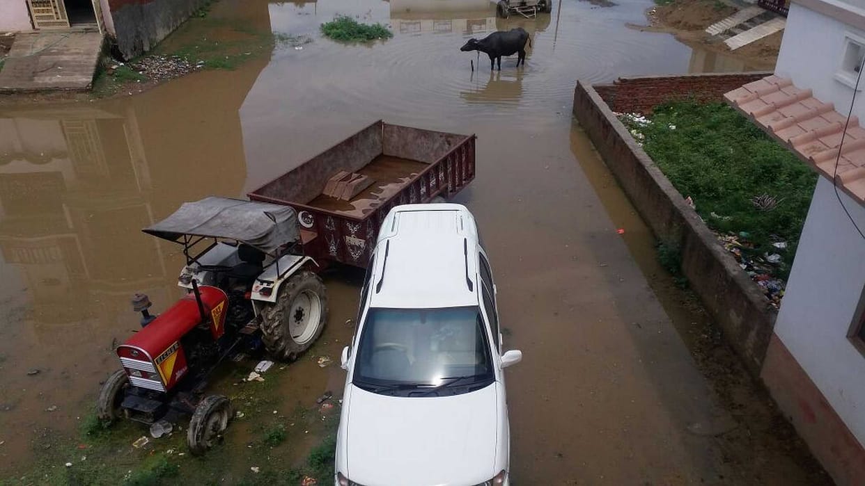 Water logging after heavy rainfall