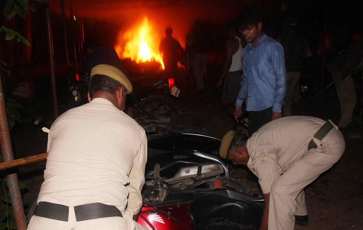 Organically in the trauma center of BHU, arson, stone pelting and firing
