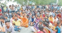 students protest, road jam, bus not stop, kaithal