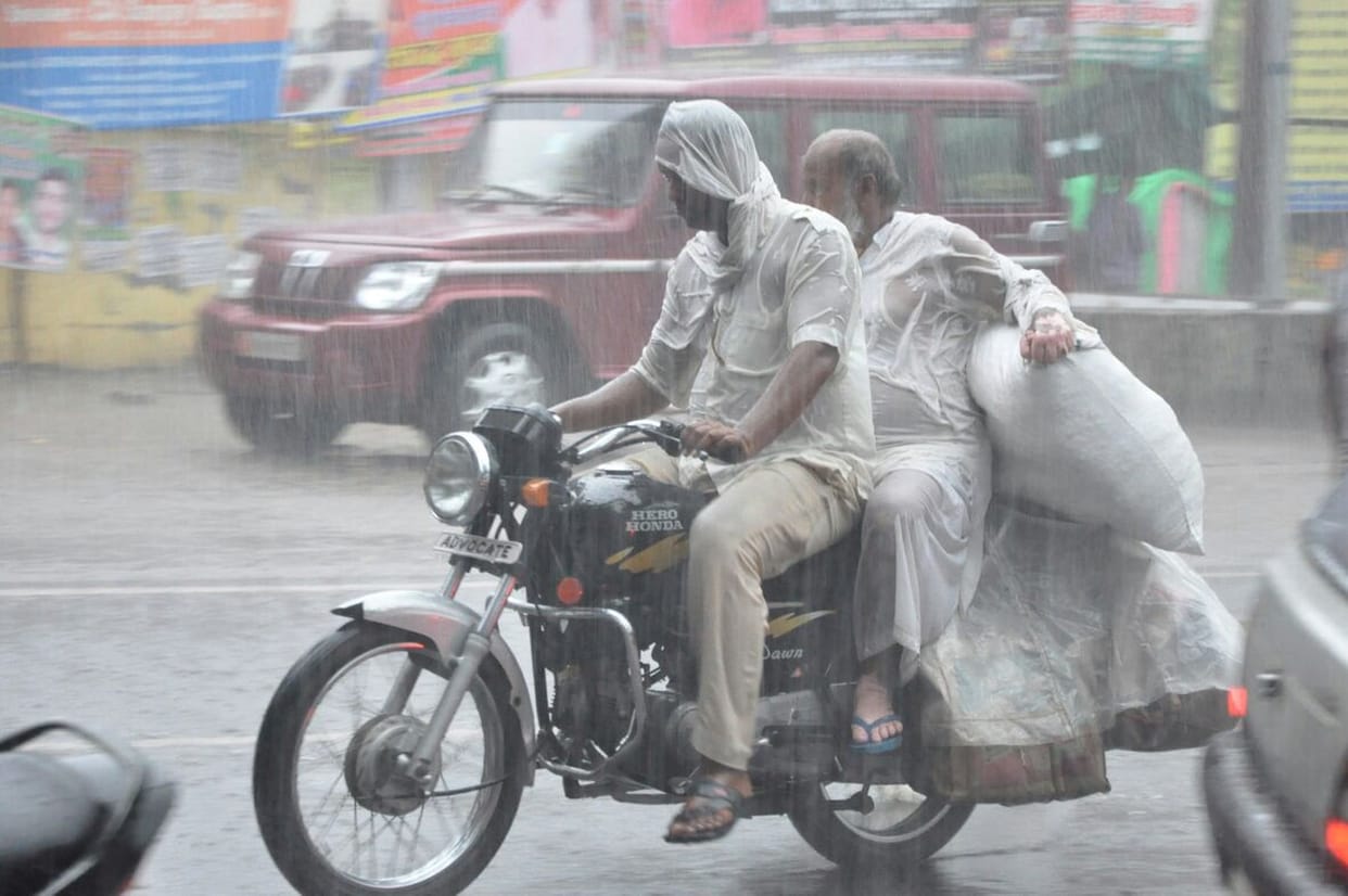 Havey rain in morning