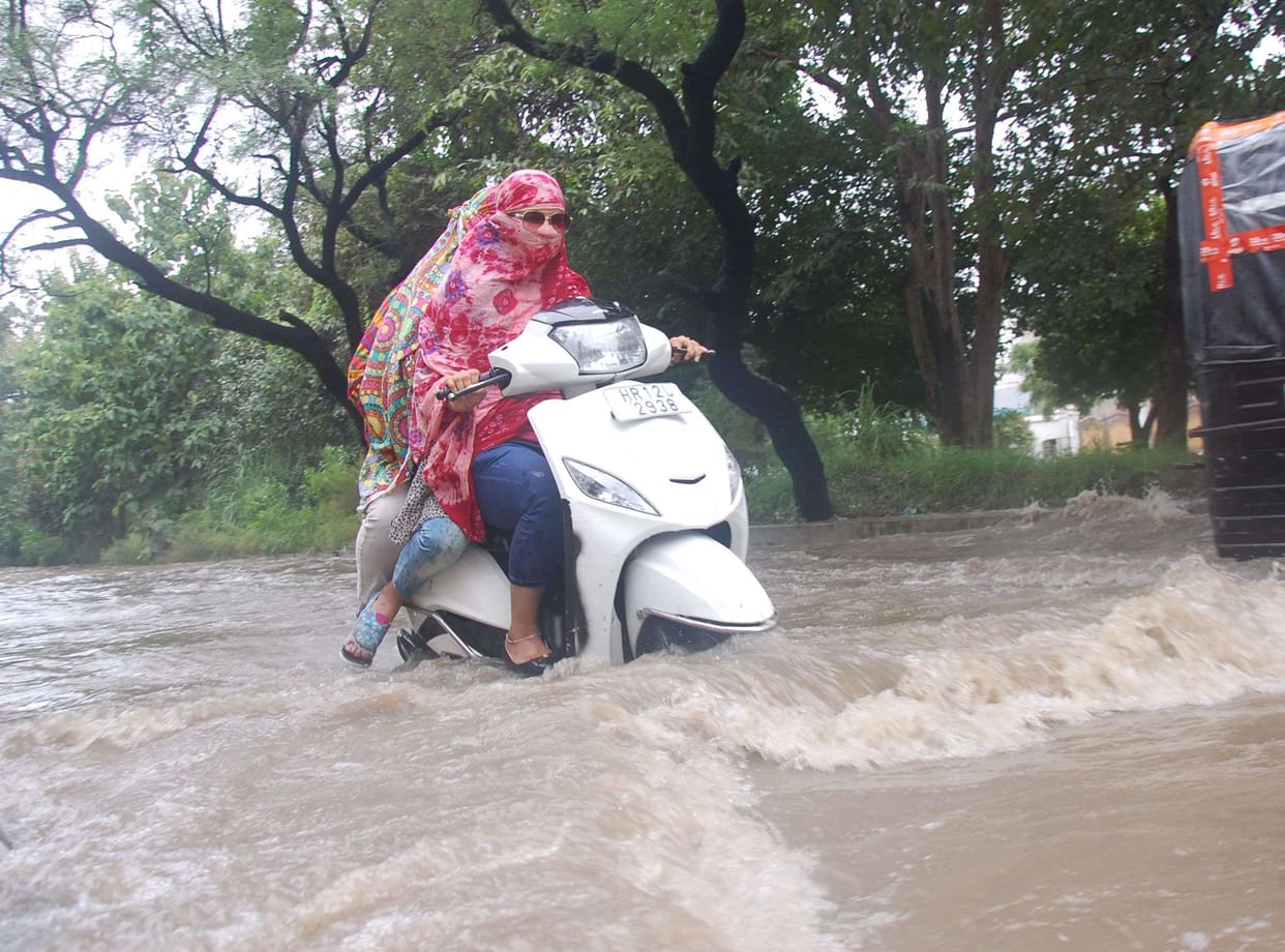 waterlogging after heavy rain fall