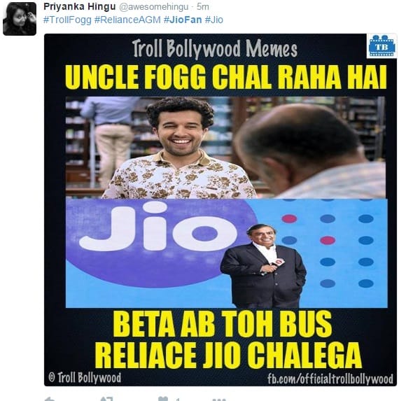 Reliance 4g trend in twitter