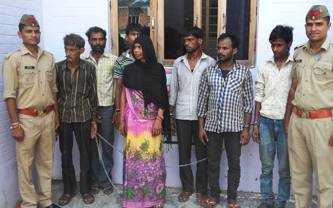 seven vandal caught, two ran awy