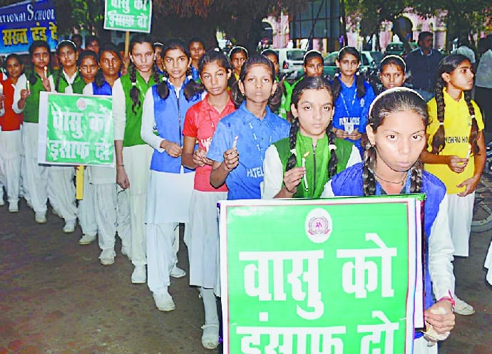 Candle pulled by school children in March