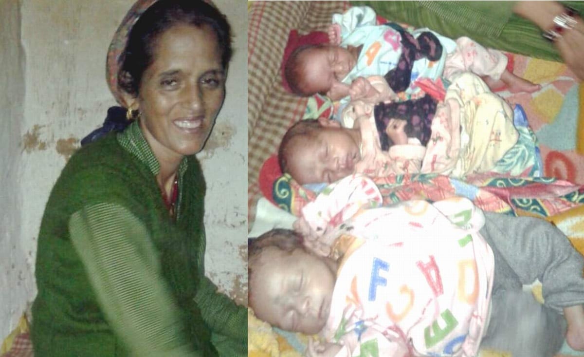 woman gave birth three children.