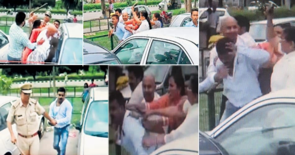 boy beaten with chappal by married girl friend family outside women commission office