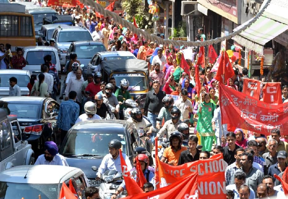 Trade Union Strike and Chakka Jam in Himachal.