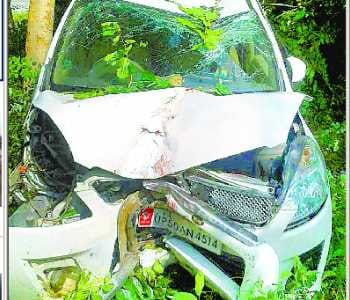 Car falls into ravine, killing two, injuring one