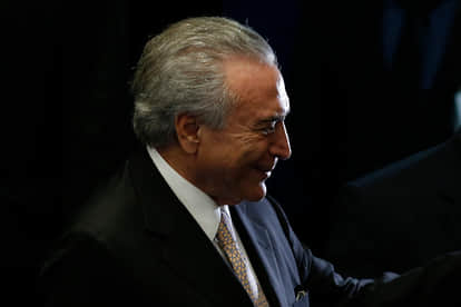 Michel Temer became the new president in Brazil