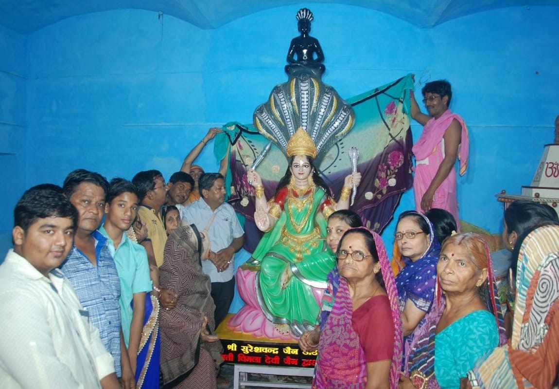 Padmavati Darnendra sit on silver thrones