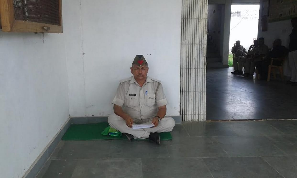  Soldier sitting on hunger strike