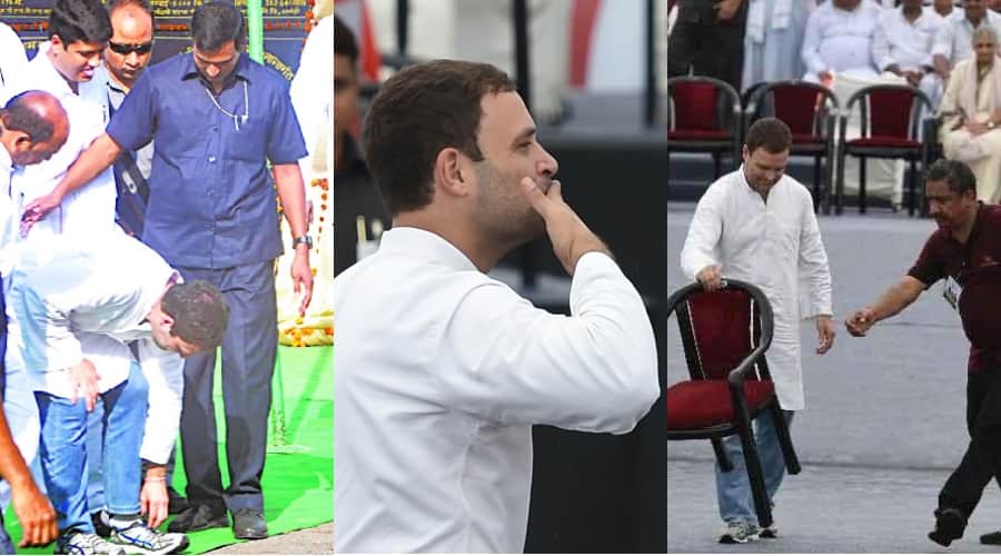 rahul gandhi viral pics during up visit