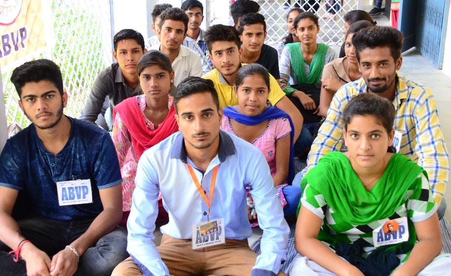 abvp on strike at UNA college