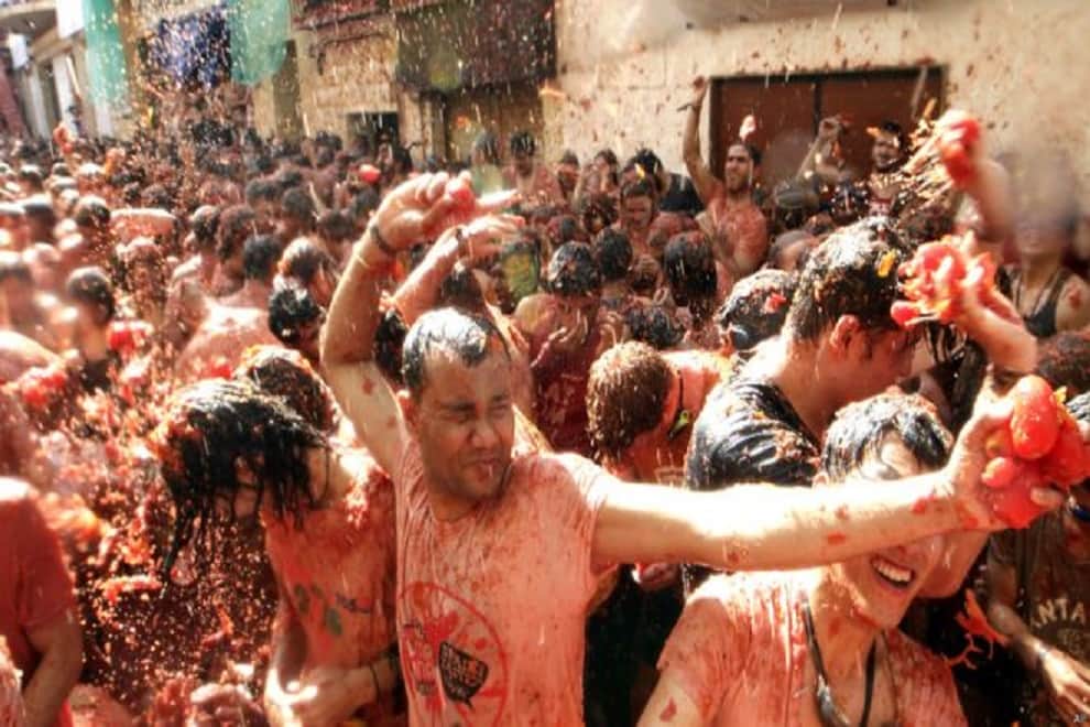 tomatina tomato fight