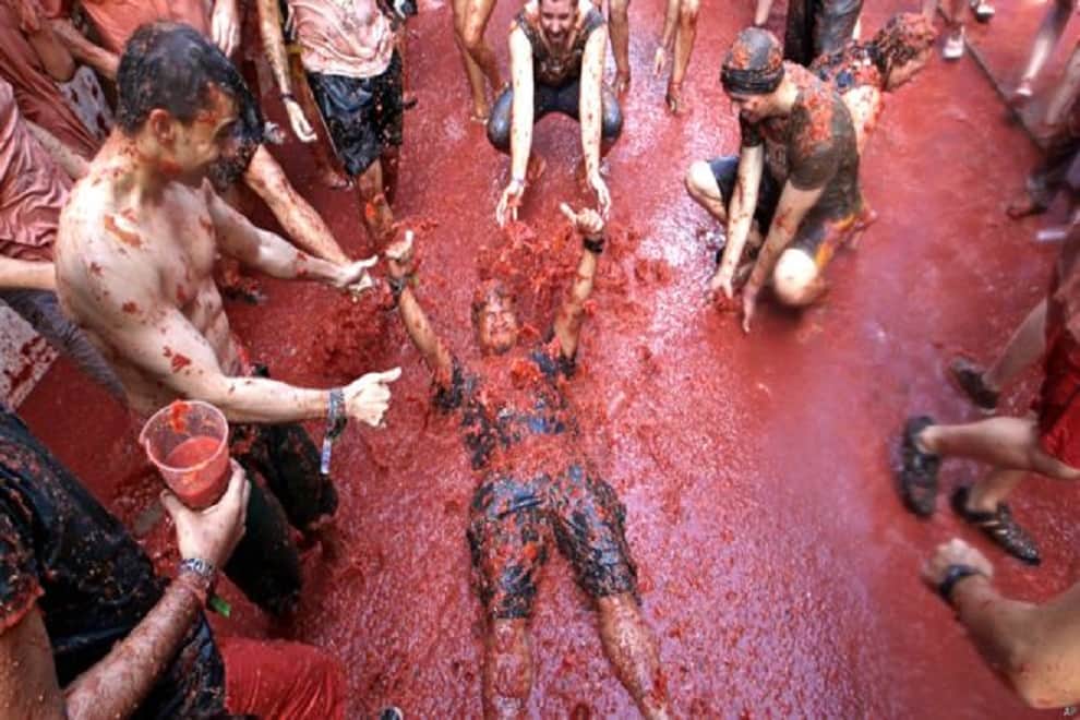 tomatina tomato fight