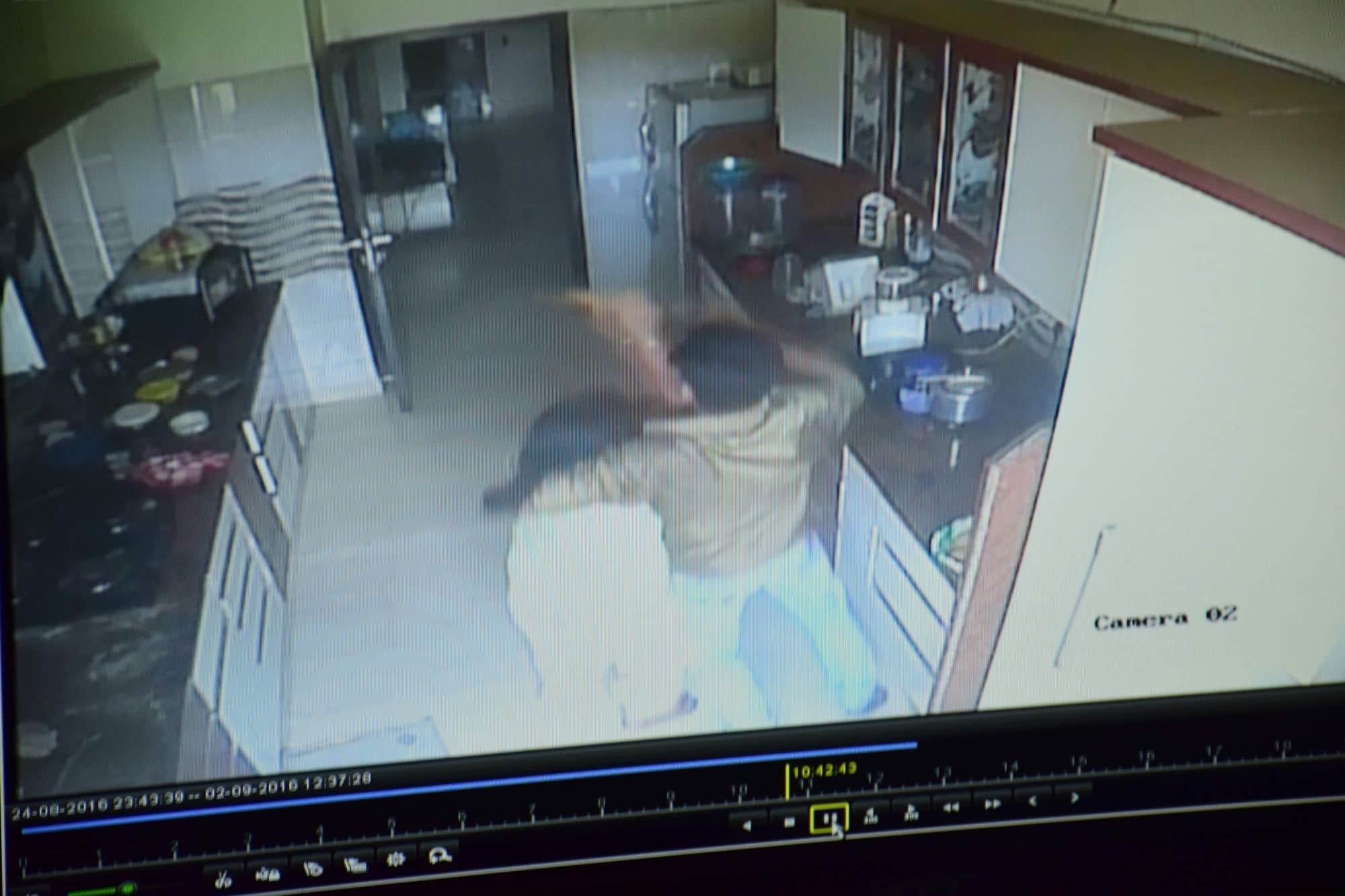 servant killed businessman wife, caught in cctv.
