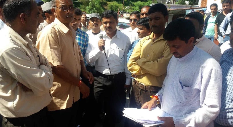 Villagers stopped traffic