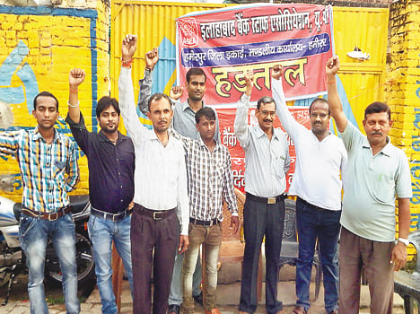 Bank and post office workers strike