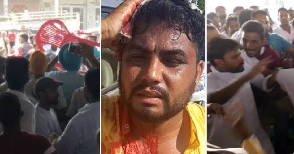 dispute and huge clash in akali aap workers in mp bhagwant mann rally, people injured