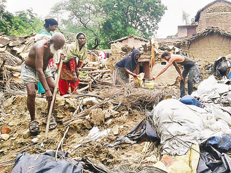 Kicd- debris in collapsed homes, how steep the walls