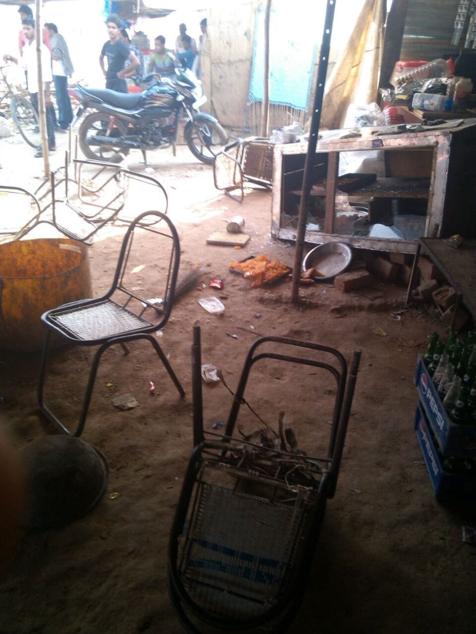 Demolition of young men in public service center
