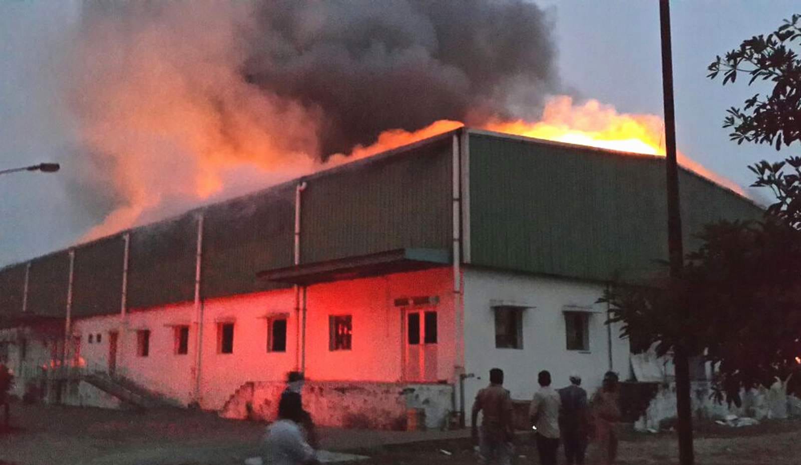 blast in boiler, factory caught fire.