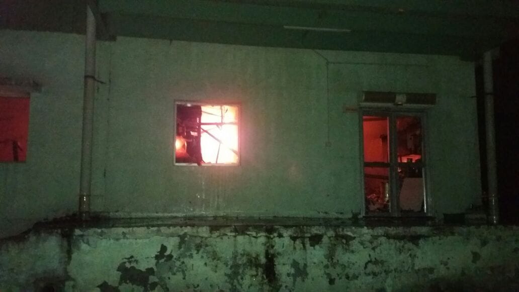 blast in boiler, factory caught fire.