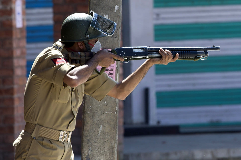 crpf to change the pallet guns in kashmir valley