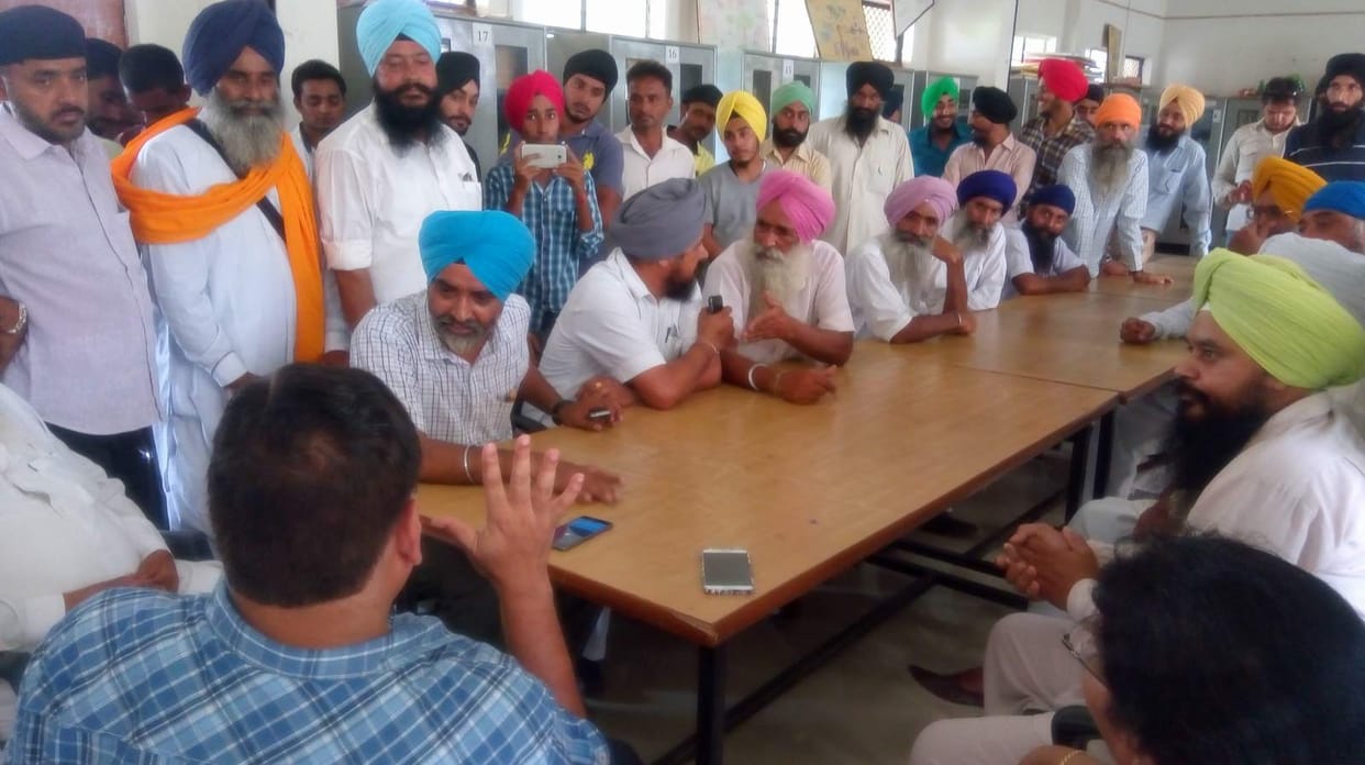 commotion began against prohibition at  wearing Turban and saber in school.