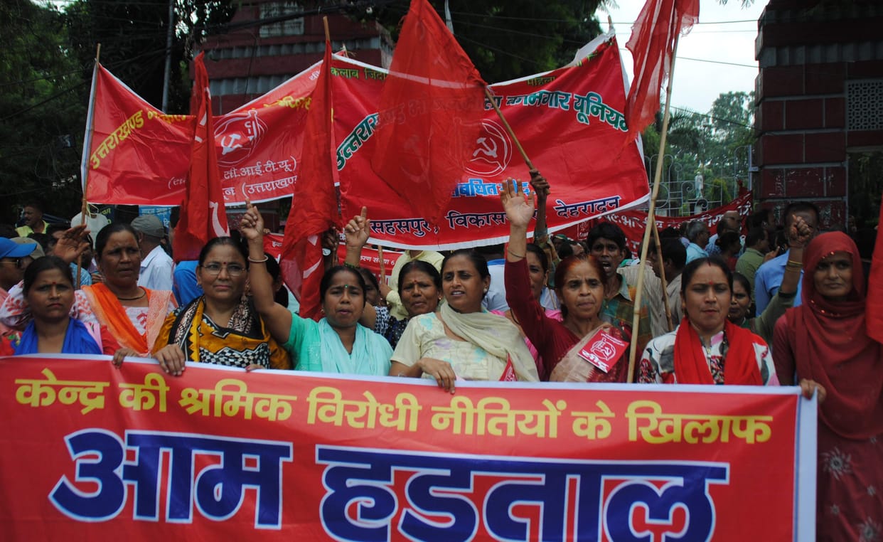 Nationwide strike of Trade unions linked to Left organizations today