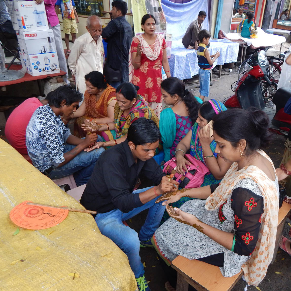 By the evening of Teej shine lively market