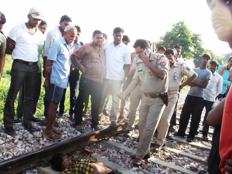Two young men were found in suspicious circumstances on track