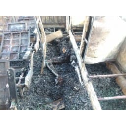 bhiwani news, suspicious condition, bus, burnt, driver, dead